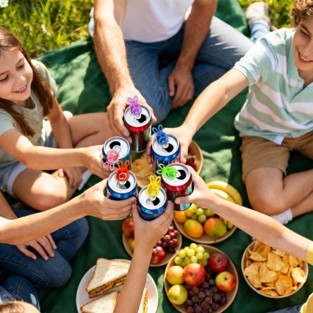 Always on And Off Beverage Can Opener and Protective Lid Small Sealer  For Parties Barbecu&beach