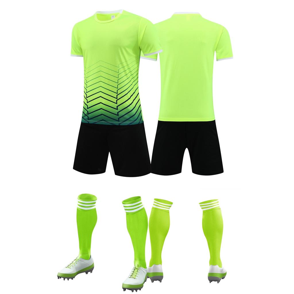 Men's Breathable Soccer Jersey Set with Shorts and Socks Quick-Dry Sports Uniform for Training and Matches