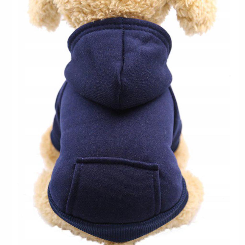 Dog Clothes Vest Jacket Sweatshirt With Hood Insulated Size S
