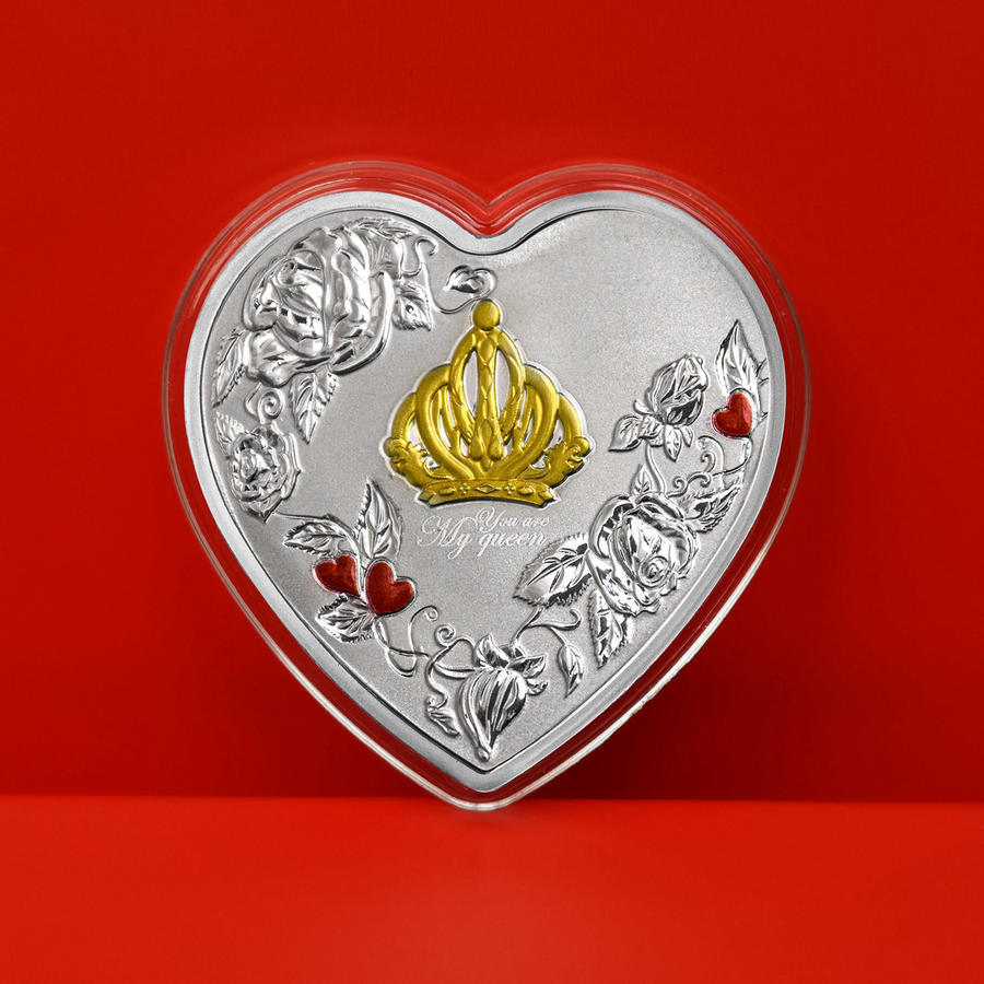 The Queen s Crown Commemorative Medallion, 520 Valentine s Day Qixi gifts, expressive artifacts, the Queen s commemorative coins серебряный
