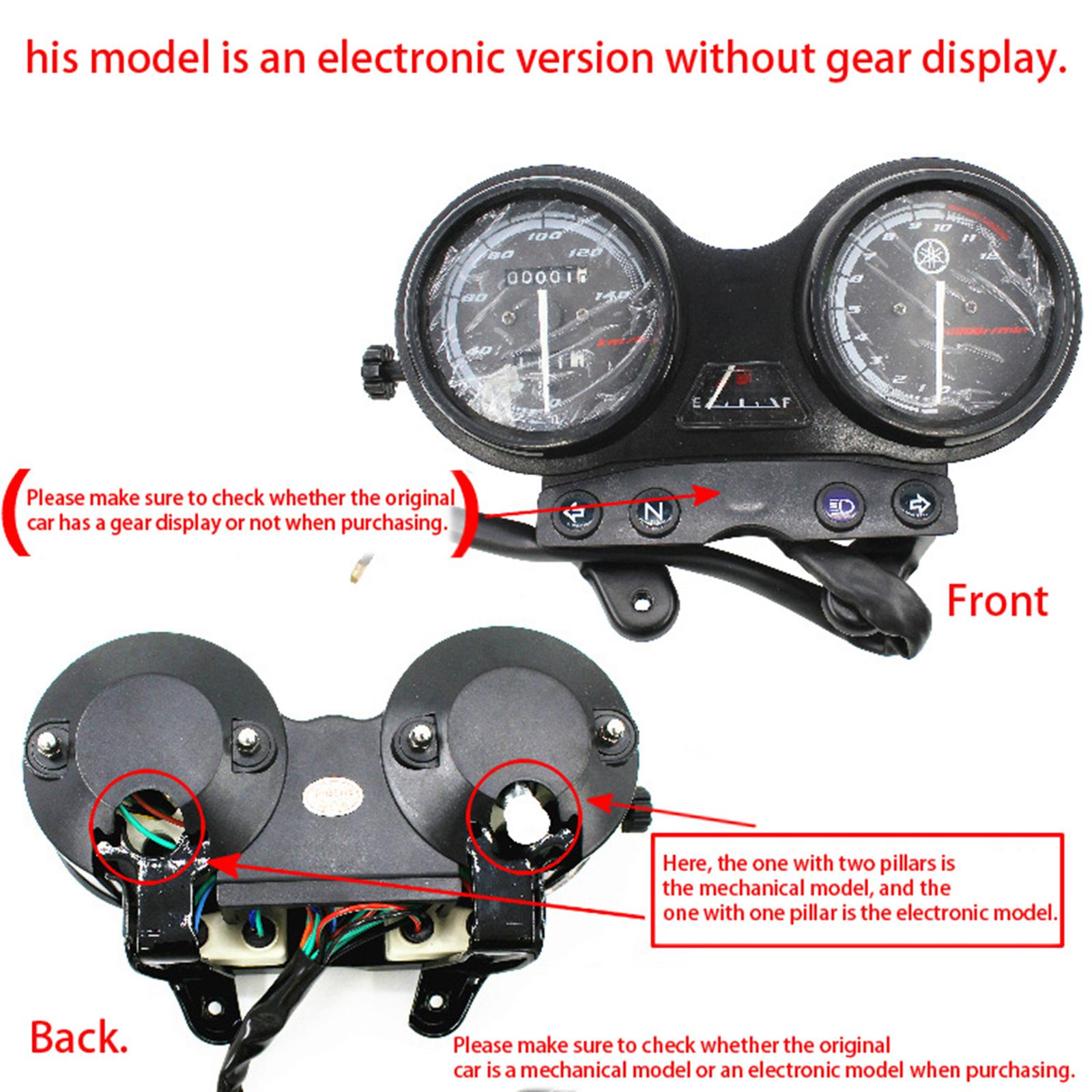 Motorcycle Instrument Gauge Tachometer for Yamaha Ybr 125 Premium Tachometer Speed Gauge high Reliability Durable Electronic Model