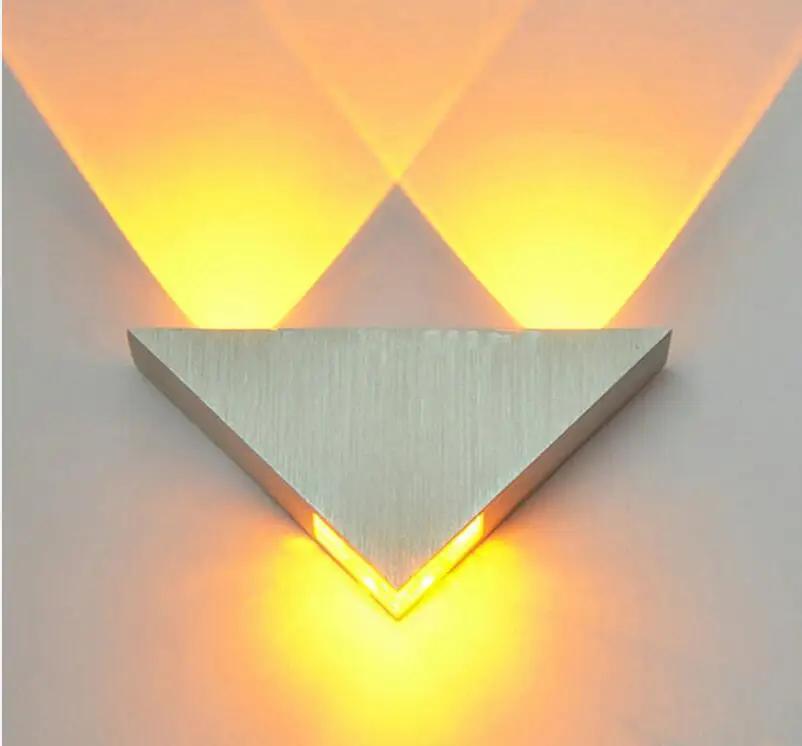 

Wall Light 3W Aluminum Triangle 110V-240V High Power LED Wall Light Modern Home Lighting Interior Decoration Wall Light