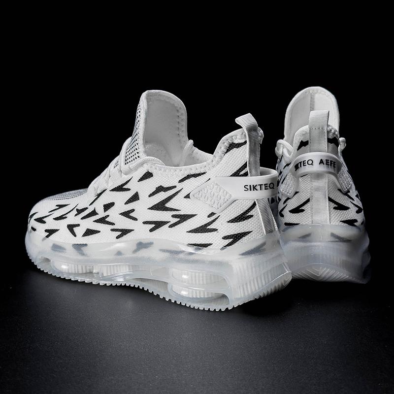 YRZL Herrenschuhe Laufschuhe Atmungsaktives Mesh Leicht Bequeme Walking-Schuhe Rutschfest Fitnessstudio Trainingsschuhe Mann