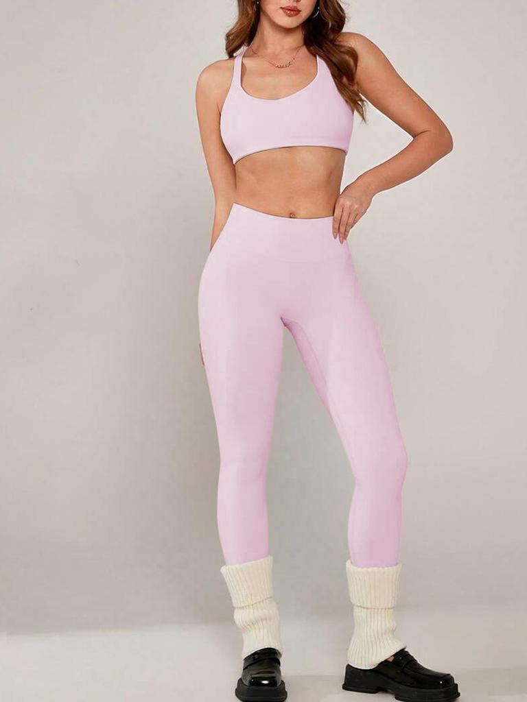 Beautiful back sports underwear, yoga set, women's fitness trousers, a set of Pilates quick-drying yoga clothes, two-piece set