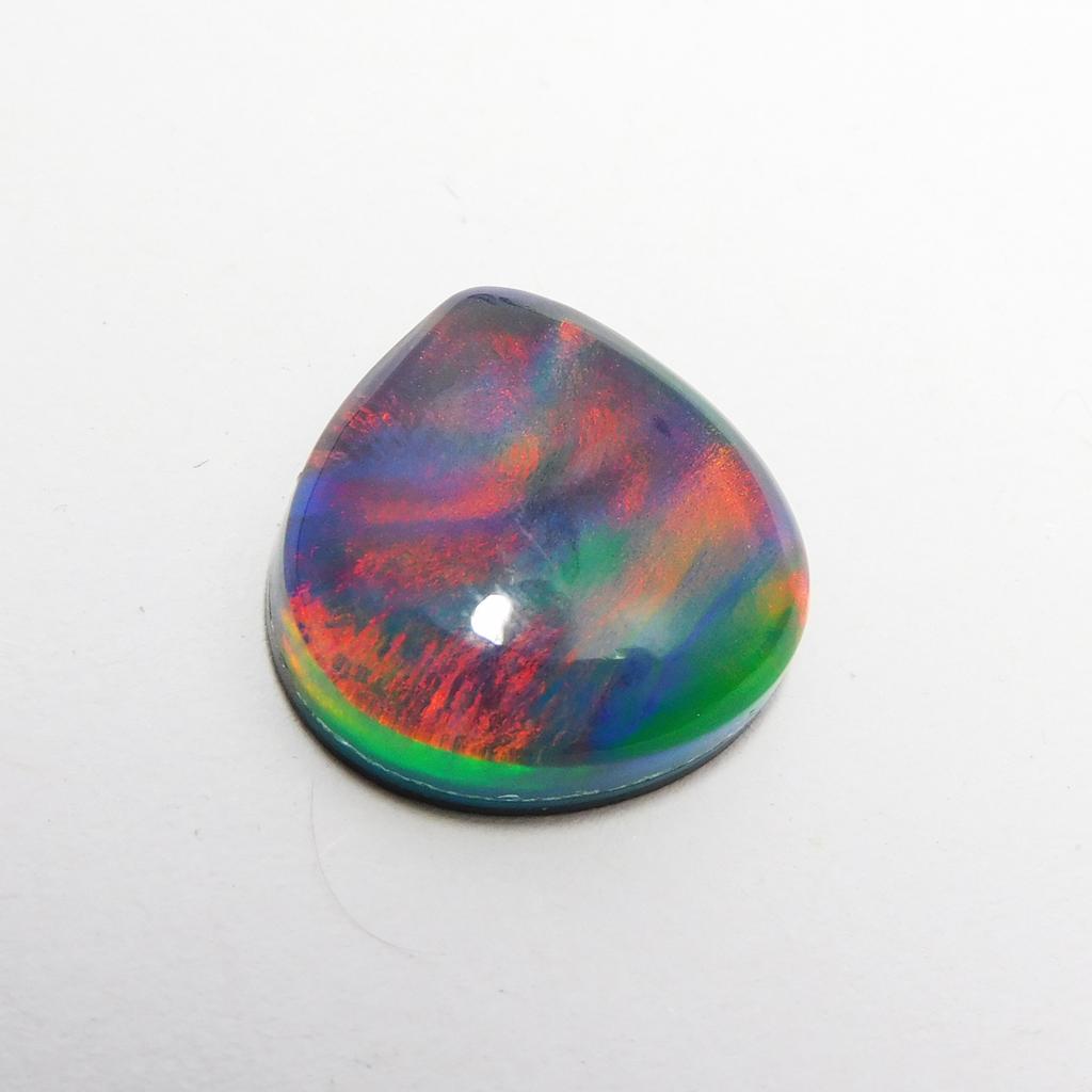 Lab-Created Opal Loose Gemstone 5.60 ct Multi Color Pear Cut Ethiopian October Birthday Birthstone