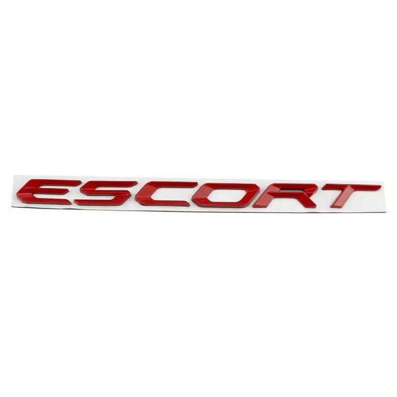 

1Pc Applicable to the Ford Focus RS emblem ESCORT rear cover emblem English lettering Ford metal rear badge червоний