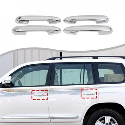 LHD Silver ABS Outer Door Handle Cover for Toyota Land Cruiser LC300 +