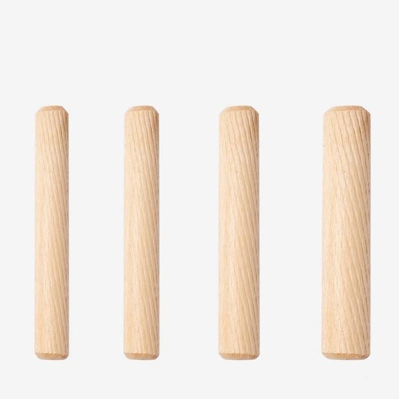 100Pcs Woodworking Dowel Craft Dowel Pin Rod Set Furniture Fitting Dowel Pin Wooden Cabinet Drawer Round Fluted Wood