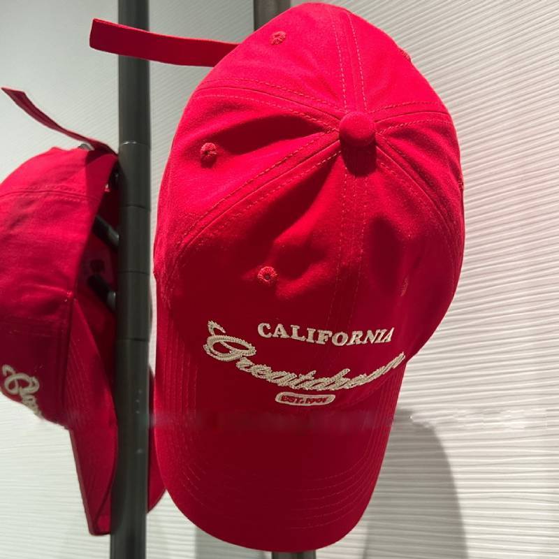 Baseball Cap With Embroidered Letters And Wide Brim For Summer Casual Wear