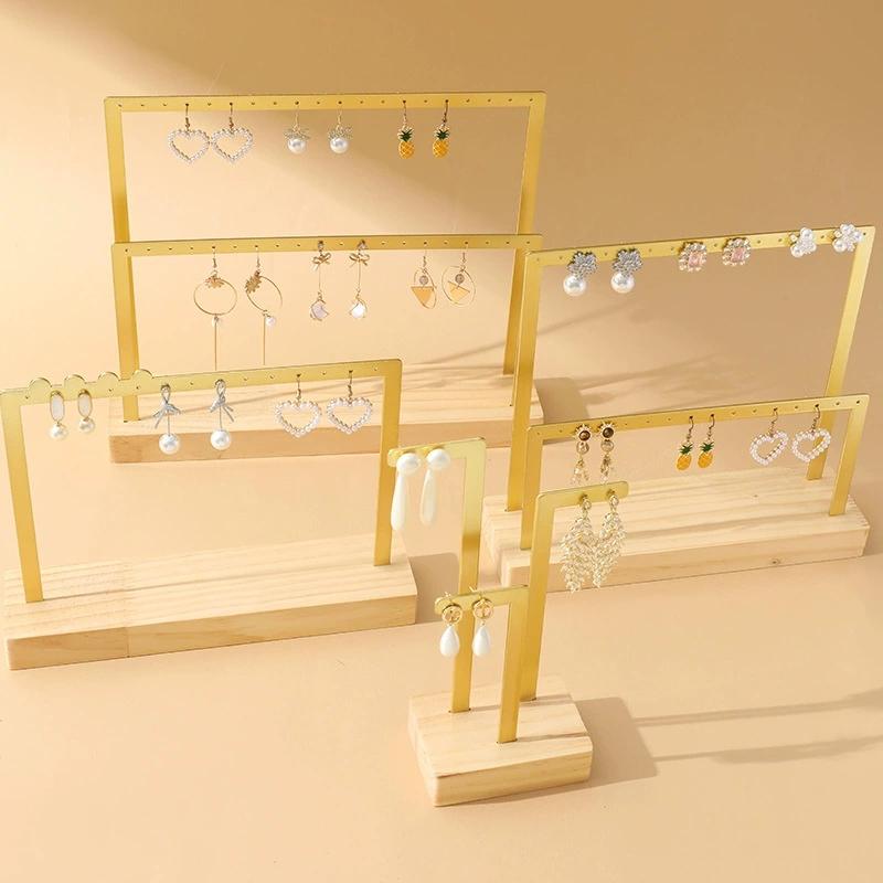 Jewelry Organizer Metal Jewelry Rack Desktop Stud Earring Drop Earrings Display Storage Stand Jewellery Showcase Props