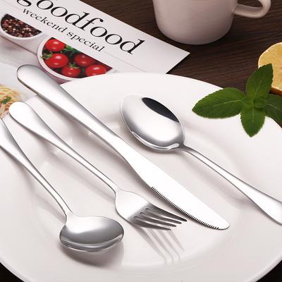 Ensemble de couverts en acier inoxydable Cuisine occidentale épaissi couteau à steak fourchette cuillère cuillère à café dessert