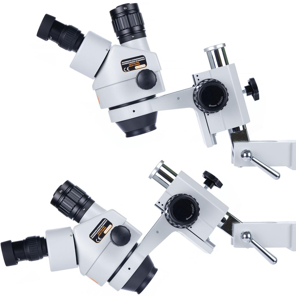 Rosfix Mikroskop Stereoskopowy Trinokularowy Jupiter Pro MSJP-T-SDMS1 – Zakres Zoomu 7x-45x | Wyświetlacz 8" | Kamera Tucana PRO