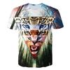 Summer Colorful Tiger 3D Digital Printed Animal T-shirt Men's Women's Short Sleeves Shirt