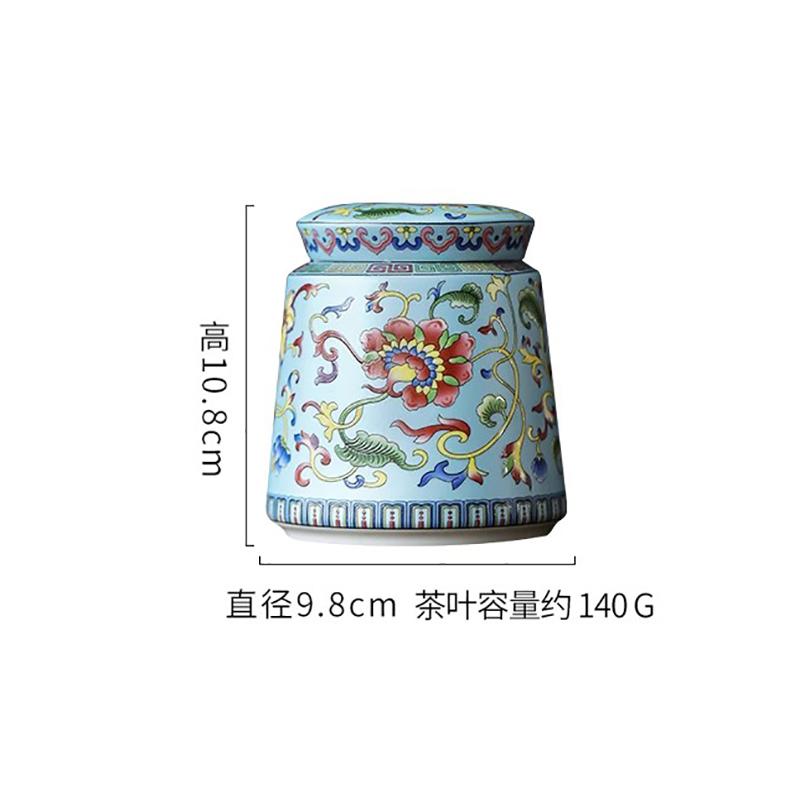 Creative Painted Ceramic Jar Portable Tea Candy Jar Household Multifunctional Nut Coffee Bean Storage Box Kitchen Food Container