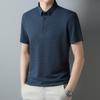 Herrpikétröjor Sommar Casual Kortärmade toppar Slim Fit Lapel Pullover Pikétröja T-shirt Mode Herrkläder