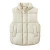 2025 Korean Unisex Casual Warm Stand Collar Short Loose Vest Jacket for Autumn/Winter