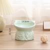 Elevated Ceramic Cat Bowl With Angled Rim Neck Support Anti-Chin Acne Pet Food Water Dish Cats