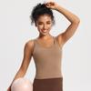 Women's Breathable Push-Up Shaping Sports Vest with Integrated Cups - Elastic Yoga Fitness Top