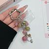 Zinc Zinc Alloy Phone Charm Pink Bag Charm Sweet Strawberry Keychain  Car Key Charm