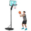 Canestro Basket Da Esterno Regolabile Da 146-236 Cm Con Ruote E Base Riempibile, Nero