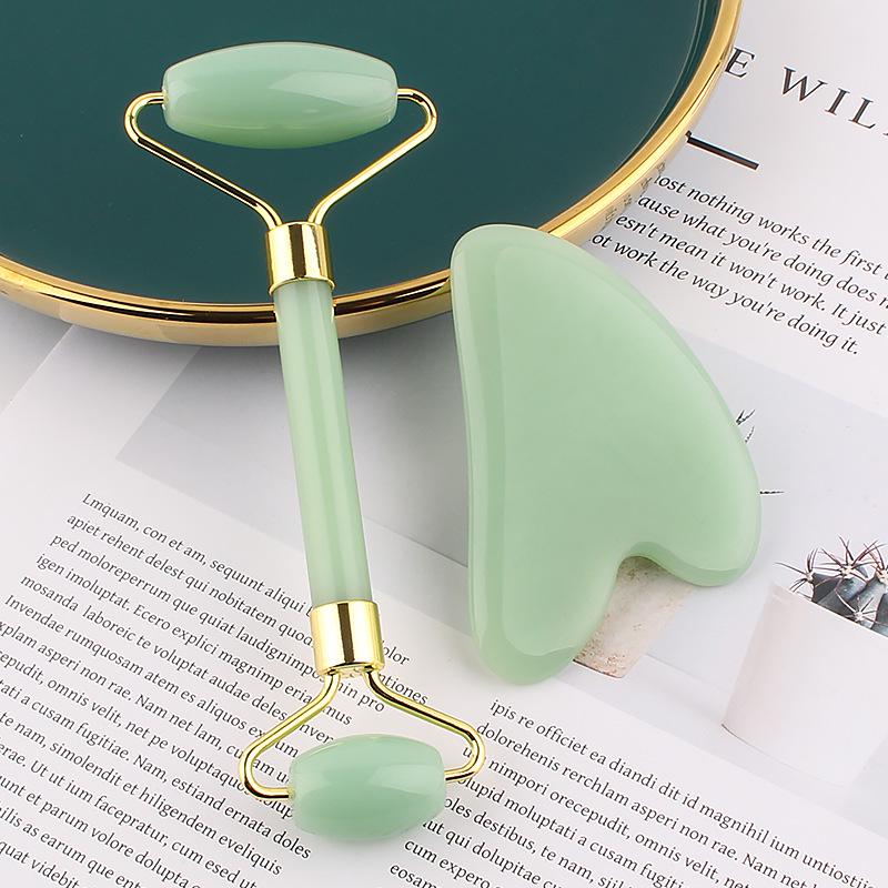 Heart-Shaped Gua Sha & Facial Roller Massage Set
