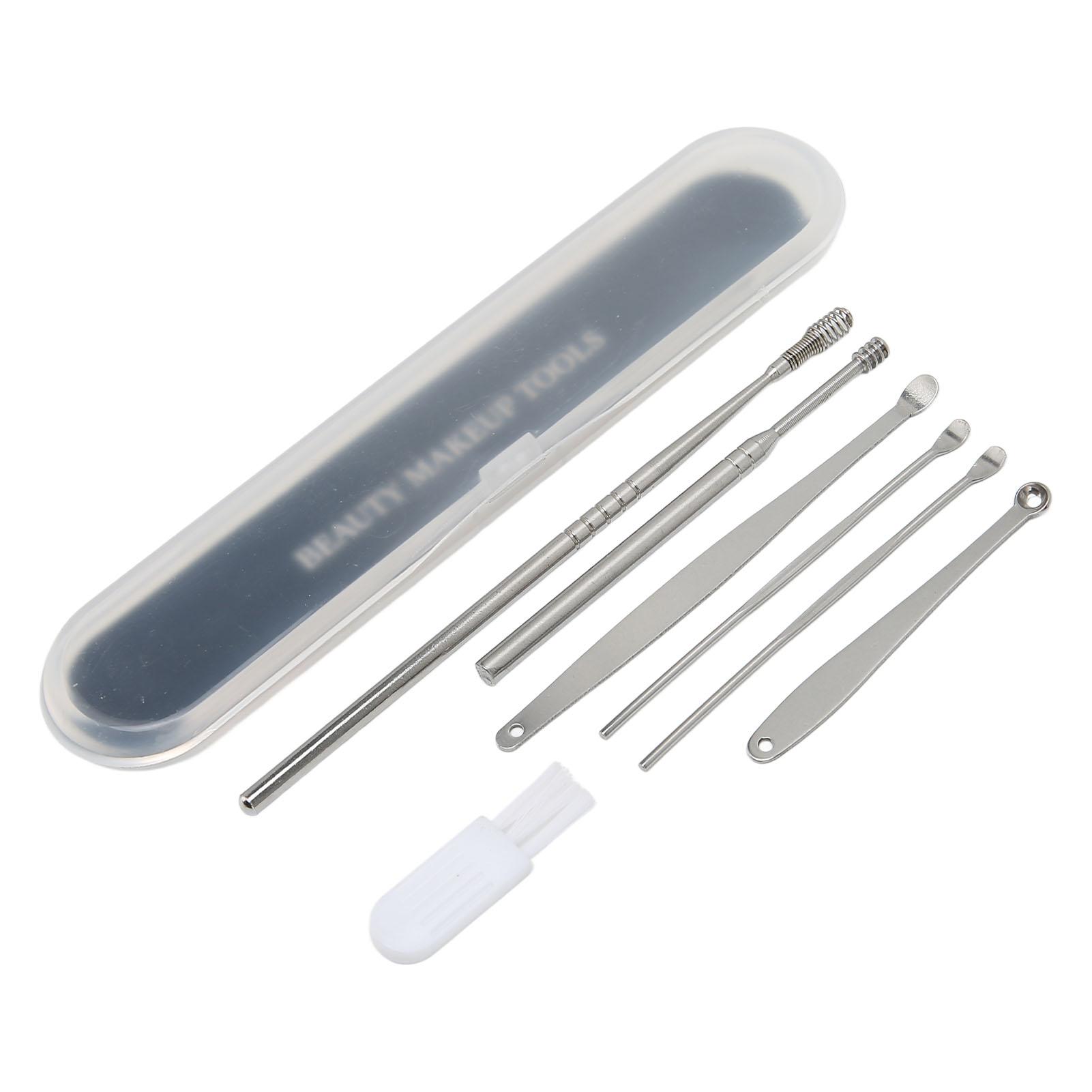

7Pcs Spring Earwax Cleaner Tool Set Portable Stainless Steel Ear Pick Set for Ear Cleaning