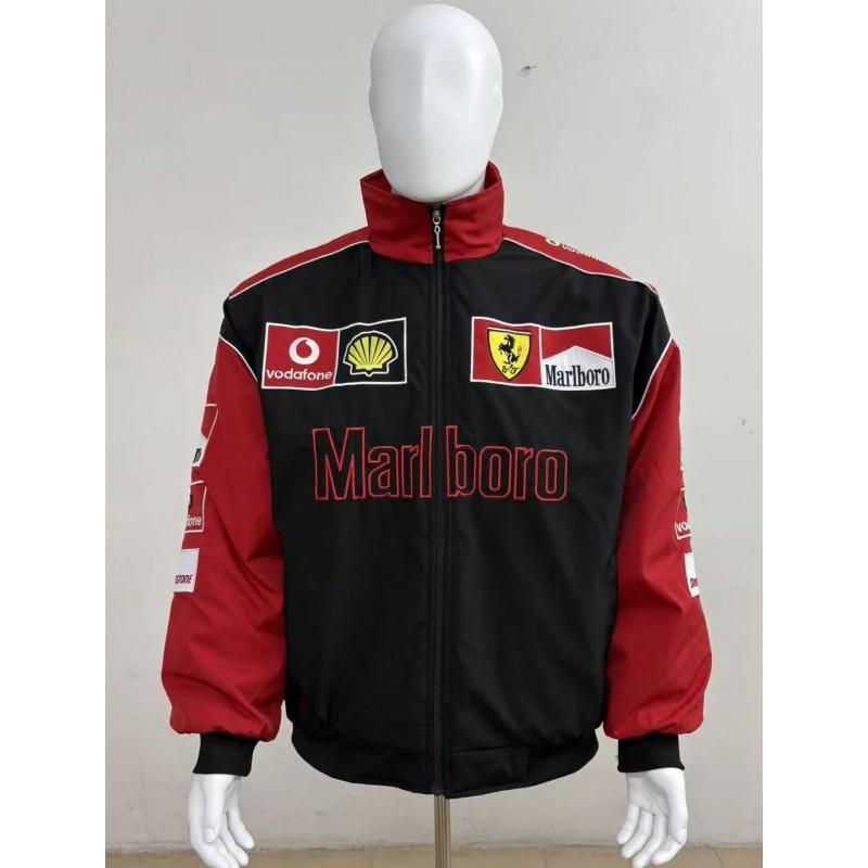 F1 Vyšívaná závodní bunda Ležérní Biker Letecký kabát Unisex Teplé Sportovní svrchní oblečení