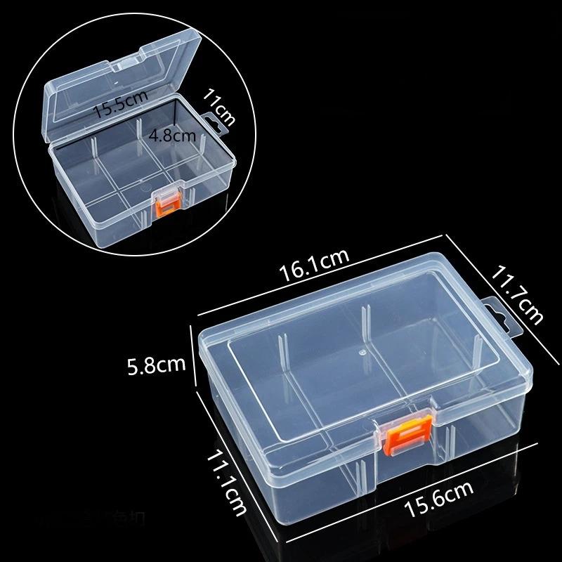 Plastic Box Rectangular Box Translucent Box Packing Box Storage Box Dustproof Jewelry Storage Case Container 1