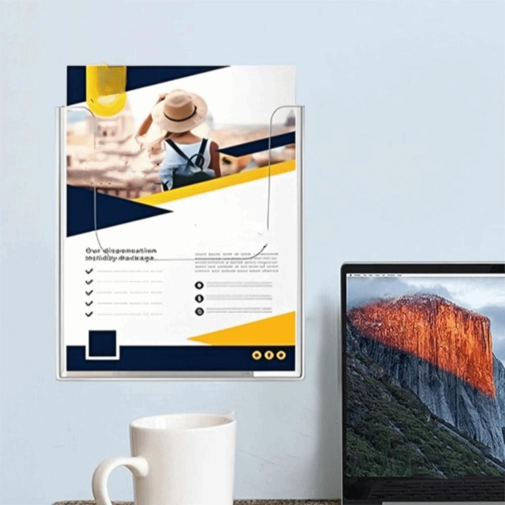 A4/A5 Acrylic Storage Rack Transparent Data Display Rack Magazine Rack Home Office