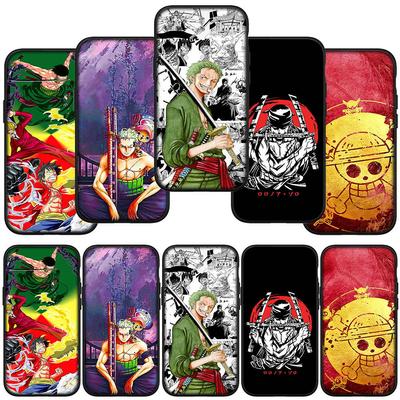 For Samsung Galaxy S24 S23 iPhone 16 15 14 Xiaomi Redmi Note 13 12 11 10Plus 9 Pro Max X XR Phone Case Roronoa Zoro One Piece Luffy OPPO Huawei Cover