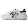 New MLB Chunky Classic Varsity New YorkYankees Cushioning Wear Resistant Low Top Skateboard Shoes Unisex White Black 3ASXCCV3N-50BKS