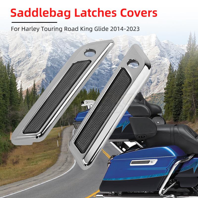 Motorrad Zubehör Hartschalenkoffer Verriegelungsabdeckung Reflektoren ABS Für Harley Touring Road King Road Glide Street Glide 2014-up