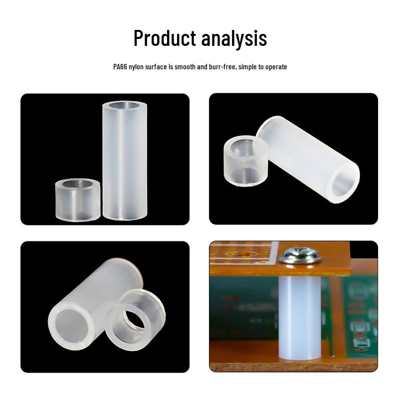 Nylon Insulating Spacer M4M5 Round Riser for LED Lamps and PCB Support