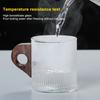 Glass Coffee Mug Comfortable Grip Dishwasher Safe for Hot Chocolate