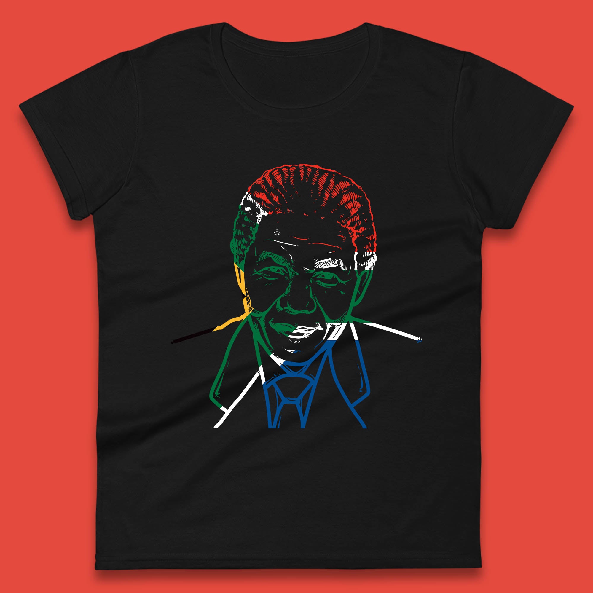 Nelson Mandela Line Art Portrait Black Lives Matter Nelson Mandela International Day Womens Tee T Shirt Mens Tops Unisex Top 4XL