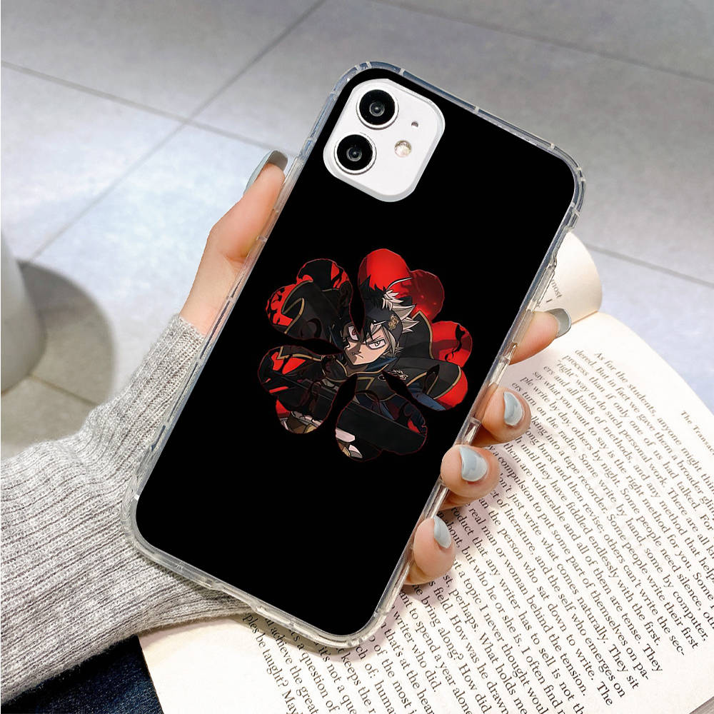 Hülle für Samsung A04 A14 A23 A34 A54 M23 M33 M52 M53 Realme 10 9 C30S C35 C55 VIVO Y02S Y21 Y51 X80 Pro Transparente Hülle WI84 Black Clover Asta