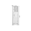 Meuble de salle de bains - MUVOE - Armoire d'angle - 36,5 x 36,5 x 155 cm - Blanc - Multi-fonctionnel