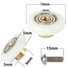 4 Stück Duschkabinen-Rollen Läufer Räder Ersatzteil Badezimmer Glas Schiebe-Duschkabine (19mm -27mm)