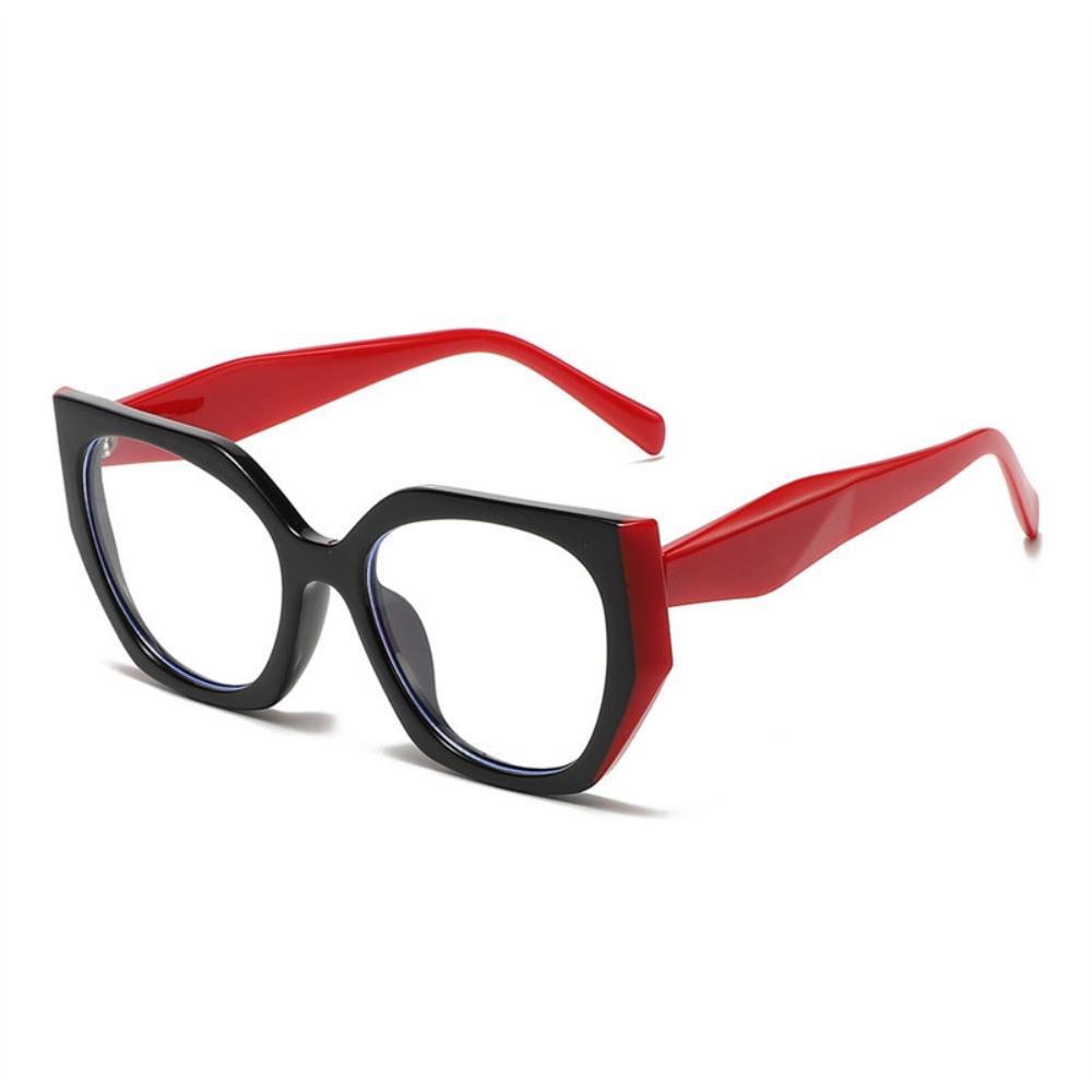 Versatile Clear Lens Cat Eye Glasses Large Frame Lightweight Plain Glasses Anti Blue Light Transparent Eyewear Unisex