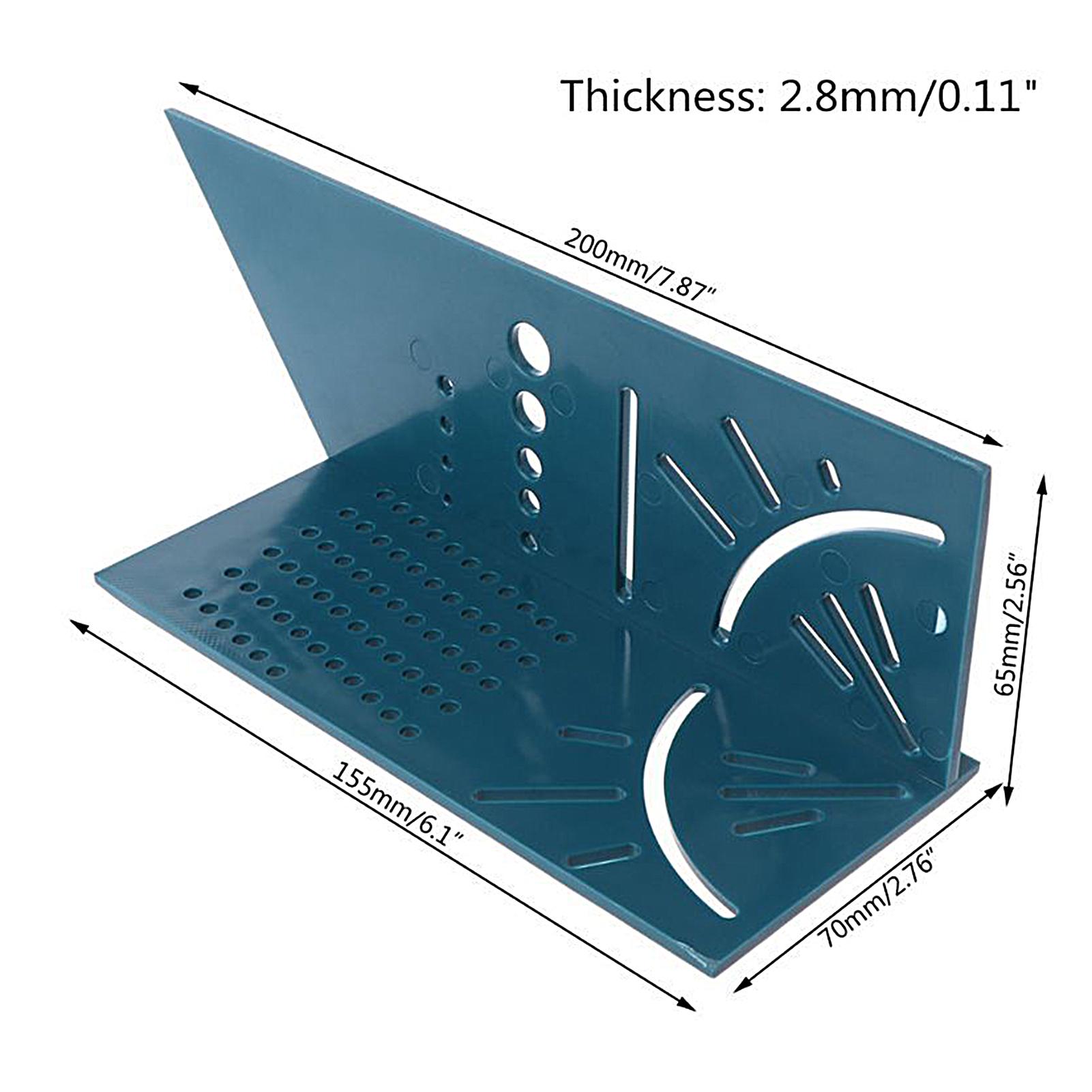 Премиальная алюминиевая сплавная столярная квадратная линейка - 3D шаблон для измерения угла торцевого соединения - 45/90 градусов столярный разметочный инструмент