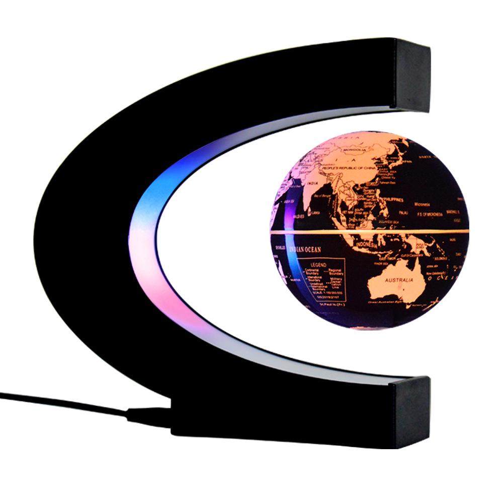 C-Shaped 3-Inch Magnetic Levitating Globe - Unique Valentine's Day Gift & Creative Home Decor Ornament