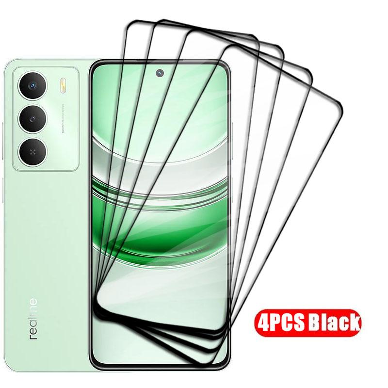 4-1Pcs Full Cover Glass For Realme C75 Tempered Glass For Realme C75 Screen Protector HD Protective Phone Film Realme C75