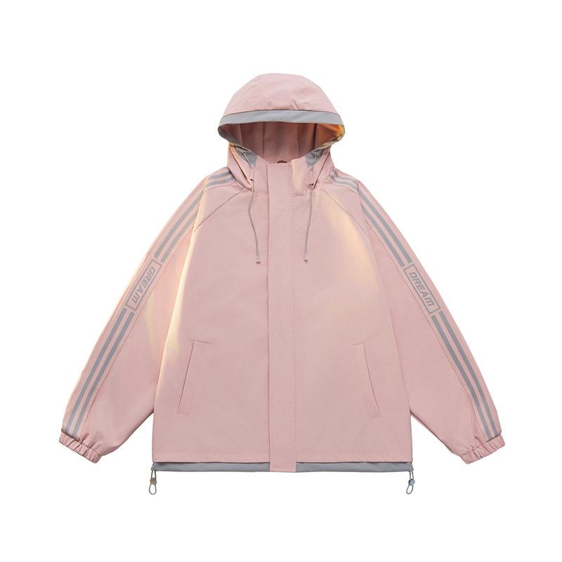 Jackets for Men and Women In Spring and Autumn Versatile Dopamine Couple Striped Jackets for Men