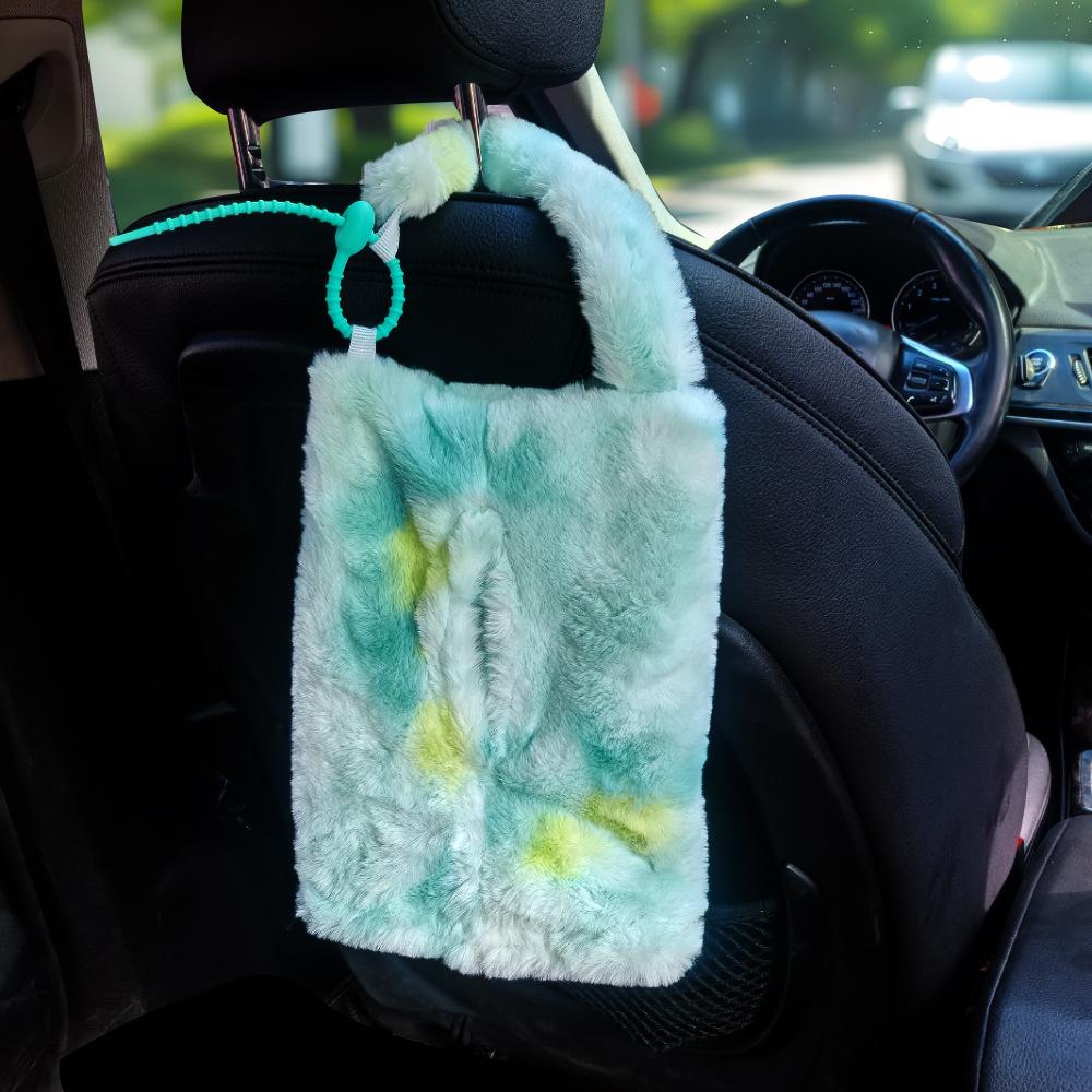 Creative Plush Hanging Car Tissue Box