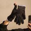 Elastic Fleece Women's Gloves Korean Style Ski Mittens Mink Velvet Gloves  For Girls Winter