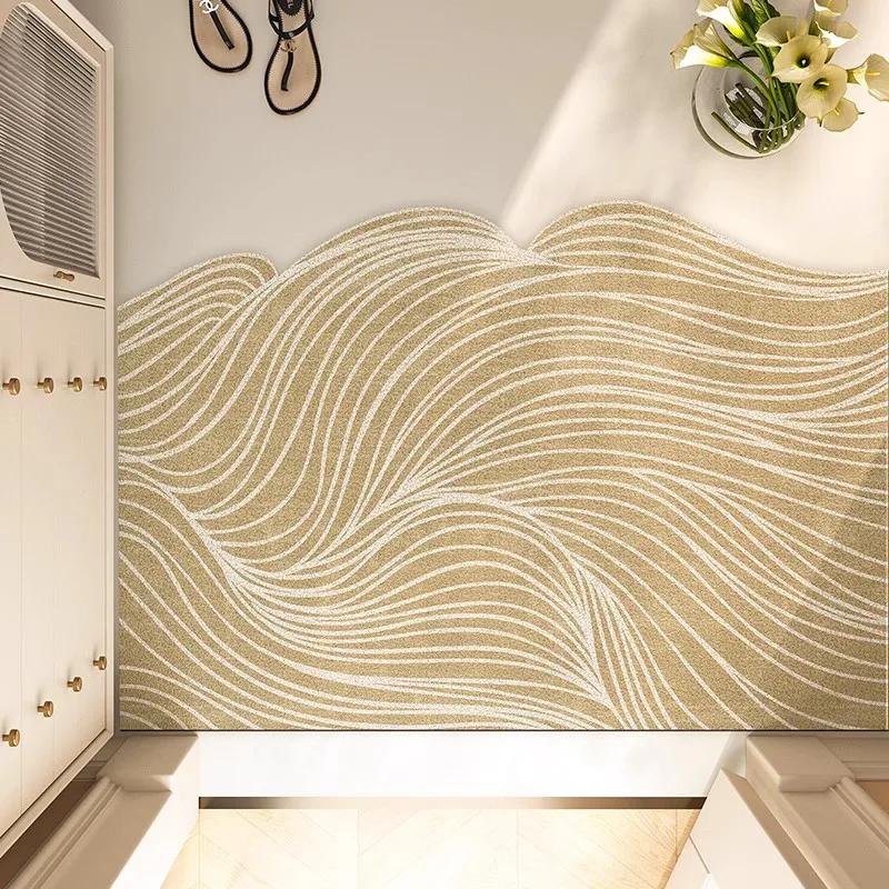 Entrance Door Mat Non-Slip Free Cutting Decorative Entrance Mats for Perfect for Laundry Kitchen Guest Room Decor Foot Rug