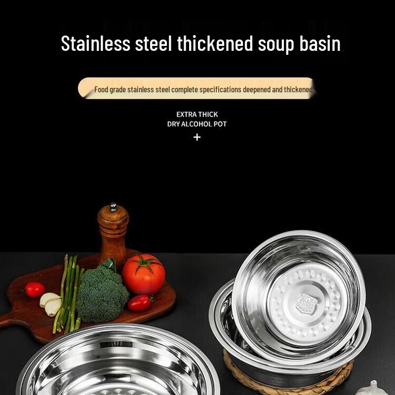 Huihuang 304 Stainless Steel Soup & Vegetable Washing Basin