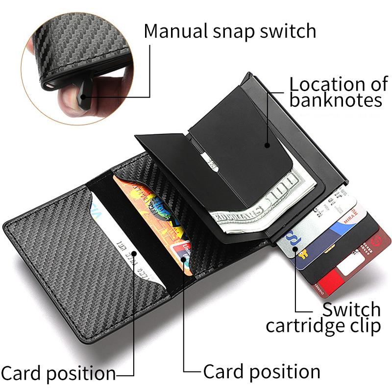 Car Rfid Wallets Automatic Pop-up Bank Credit Cardholder Case For Opel Corsa Astra Insignia Vectra Zafira Meriva Mokka Grandland Kt2