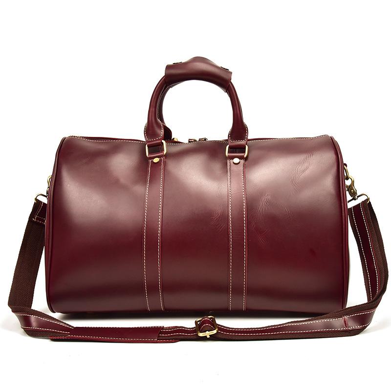 Herren Crazy Horse Leder Reise Tasche Boarding Retro Leder Große Kapazität Reise Tasche Handtasche Erste Schicht Rindsleder Schräg Span