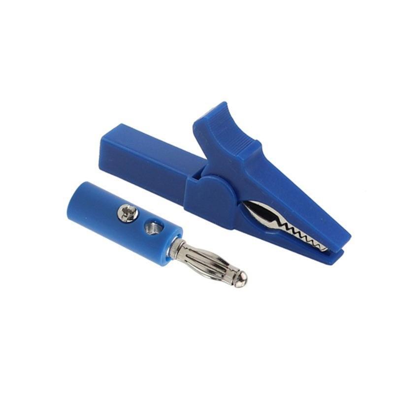 Alligators Clip Banana Plug Test Probes Leads Cable Probes Connectors 4mm Banana Plug Cable Clip Insulated Electric Clip